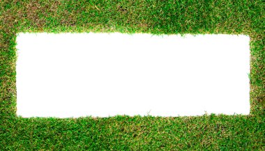 Soyut yeşil çim kabarcık üzerinde beyaz adam üzerinde ayrı tut konuşmak