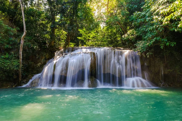 Erawan Vízesés Emelet Nemzeti Park Thaiföld — Stock Fotó