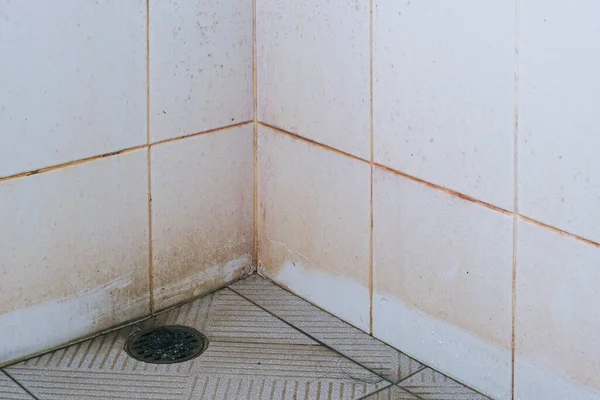 Špinavý Starý Záchod Tam Kanalizace Špinavými Vlasy — Stock fotografie