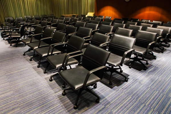 Black chairs in the meeting room — Stock Photo, Image