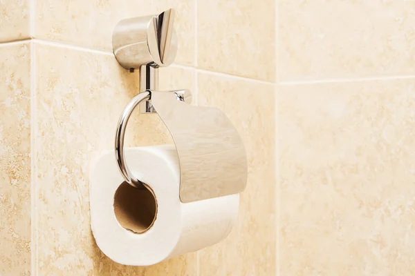 Držák toaletního papíru v moderní koupelně — Stock fotografie