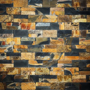 Dekoratif taş duvar yüzeyinin deseni