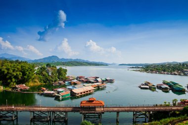 sangklaburi kanchanaburi Tayland Tayland yüzen şehir 