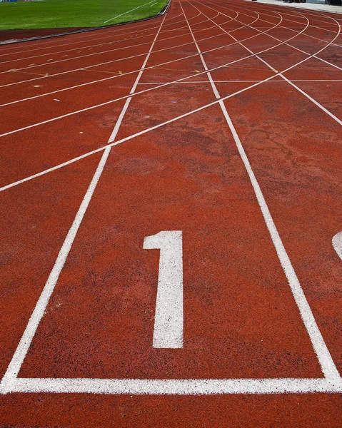 Leichtathletik-Bahn Nummer 1. — Stockfoto