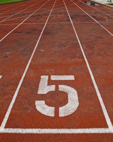 Pista de atletismo número 5 . — Foto de Stock