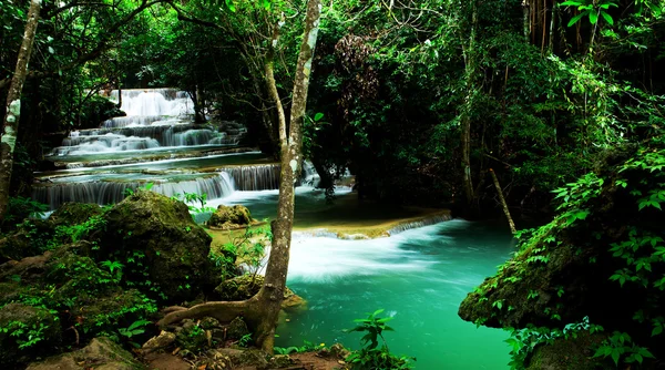 Huay Mae Kamin waterfall asia thailand — Stock Photo, Image