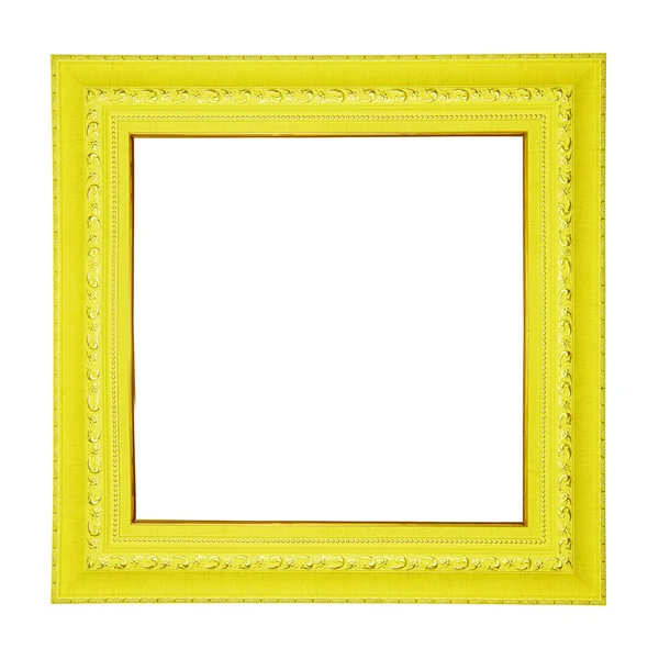 Cornice quadrata di colore giallo . — Foto Stock