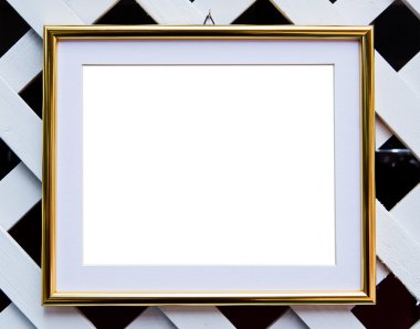 Vintage çerçeve. Boncuk ile zarif vintage altın yaldızlı resim çerçevesi