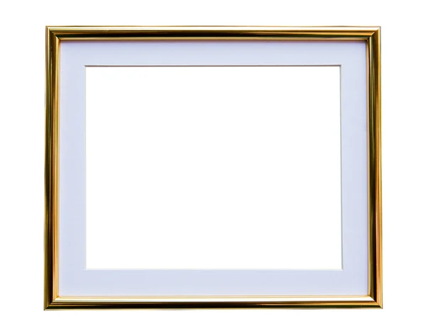 Vintage frame. Elegant vintage gold gilded picture frame with beading — Stock Photo, Image