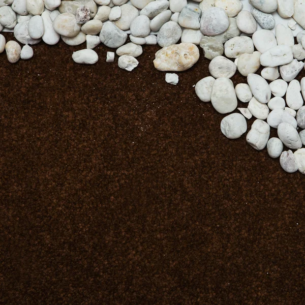 Small naturally polished white rock pebbles background — Stock Photo, Image