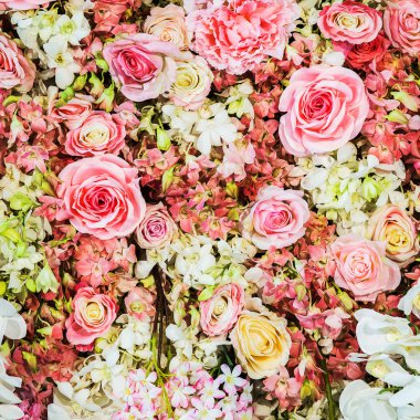 Düğün sahnesi için güzel çiçek arkaplanı