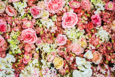 Düğün sahnesi için güzel çiçek arkaplanı