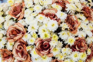 Düğün sahnesi için güzel çiçek arkaplanı