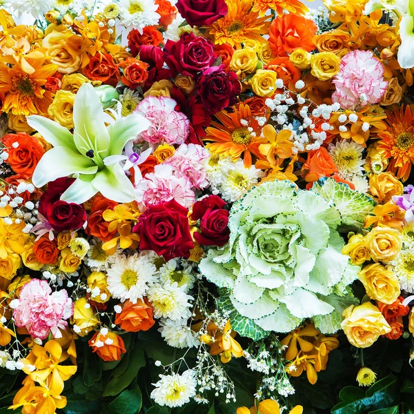 Beautiful flowers background for wedding scene — Stock Photo, Image