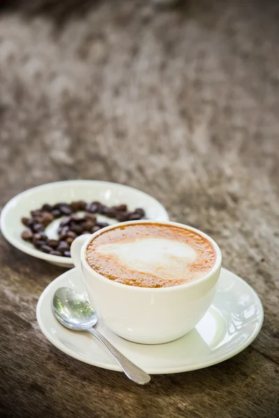 Cups of espresso on brown — Stock Photo, Image