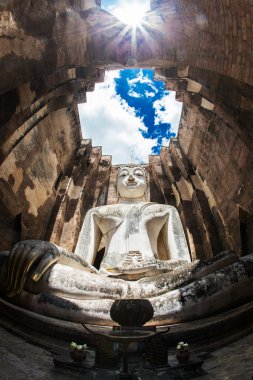Sukhothai Tayland: Ana Buda temp altın el ile