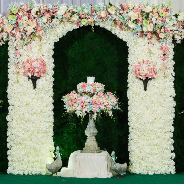 arka plan düğün sahnesi için çiçekler