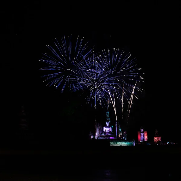 SUKHOTHAI,THAILAND:Light and sound showing — Stock Photo, Image