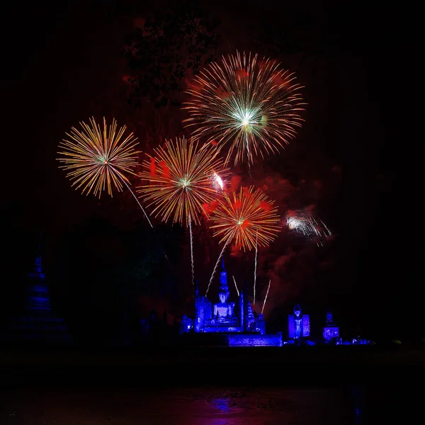 SUKHOTHAI, TAILANDIA: Muestra de luz y sonido — Foto de Stock