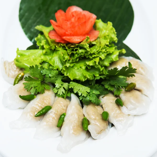 Thai steamed rice-skin dumplings — Stock Photo, Image