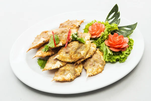 Thajské jídlo z blue crab jejichž maso vařené ve vlastní shel — Stock fotografie