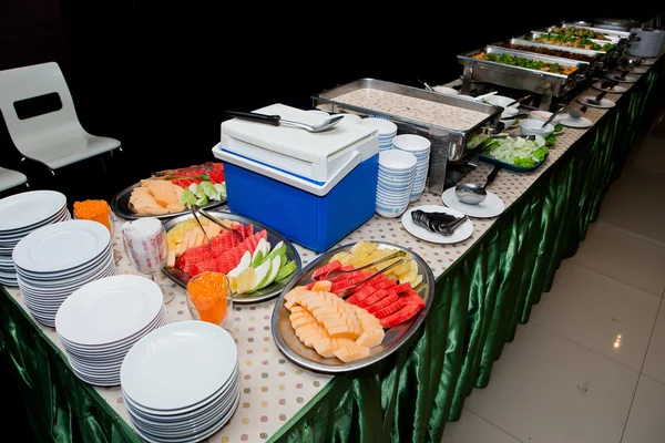 Thailand food and fruit buffet. — Stock Photo, Image