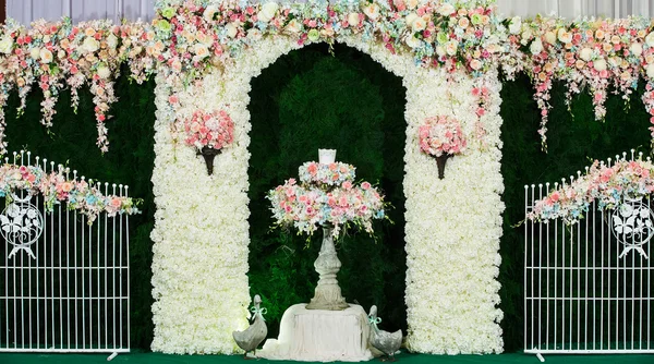 Květiny pro svatební scénu pozadí — Stock fotografie