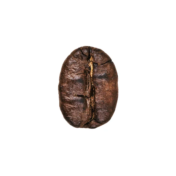 Kaffebønner, isolerte på hvit bakgrunn – stockfoto
