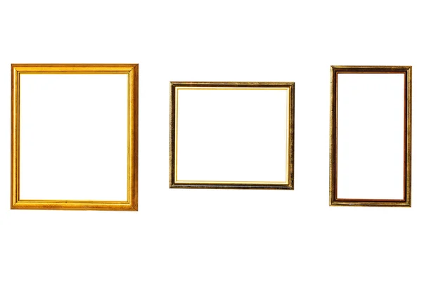 Foto frames op de witte muur — Stockfoto