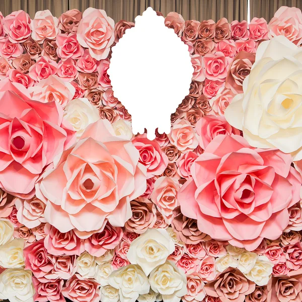 Achtergrond roze papier bloemen bruiloft — Stockfoto