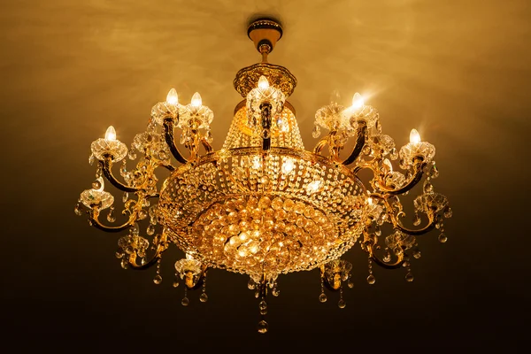 Elegant crystal chandelier — Stock Photo, Image