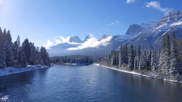 Zdjęcie Sezonu Zimowego Canmore Kanada — Zdjęcie stockowe