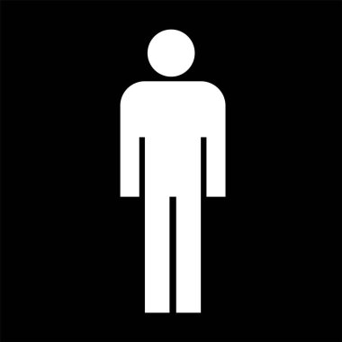 siyah kare insan simgesi vektörü 10 birim