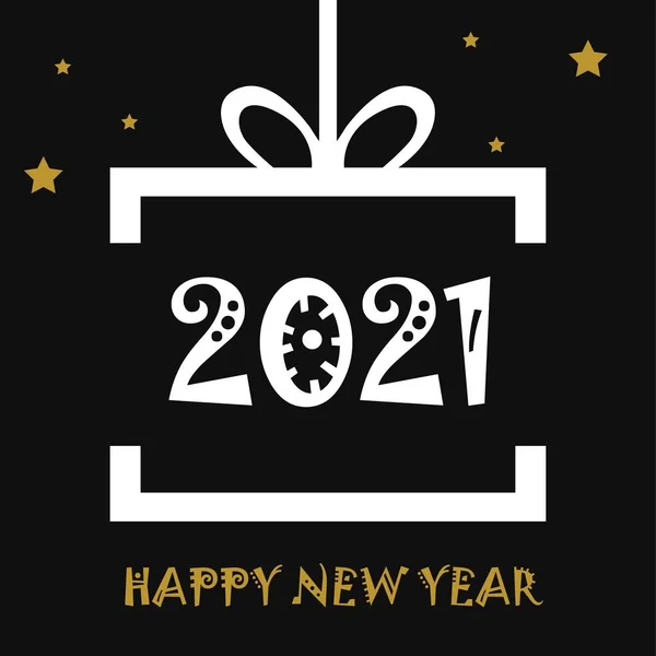 Happy New Year Card Designvektor Eps — Stock Vector