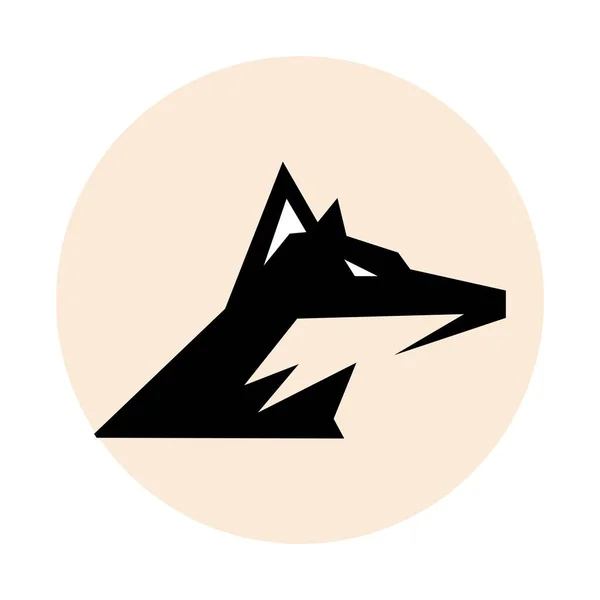 狐狸头矢量简单现代标志设计 — 图库矢量图片