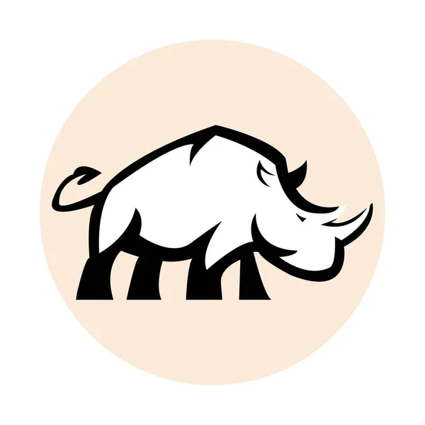 犀牛矢量简单现代标志设计 — 图库矢量图片
