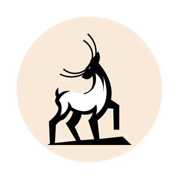 鹿矢量简单现代标志设计 — 图库矢量图片