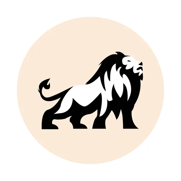 Lion Vector Design Moderno Semplice Con Logo — Vettoriale Stock