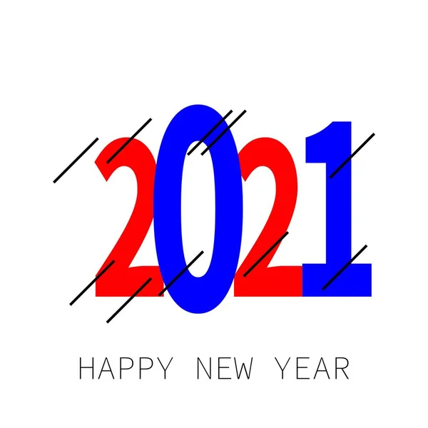 2021年 新年快乐 贺卡上写着 2019年新年快乐 假日背景 病媒图解 — 图库矢量图片
