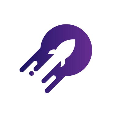 Roket Logosu Simge Tasarım Vektörü, basit, 10 birim