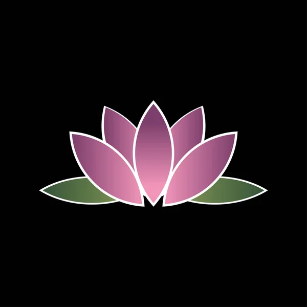 Lotus Flor Logotipo Design Ícone Modelo Ilustração Vetorial Usado Para — Vetor de Stock