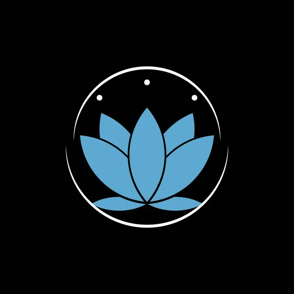 Lotus Flor Logotipo Design Ícone Modelo Ilustração Vetorial Usado Para — Vetor de Stock