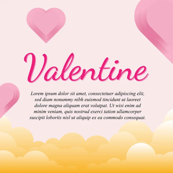 День Святого Валентина Фон Концепции Векторная Иллюстрация Подходит Милой Любовной — стоковый вектор