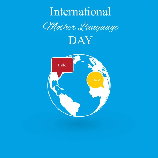 Der Internationale Tag Der Muttersprache Findet Jährlich Februar Statt Geeignet — Stockvektor