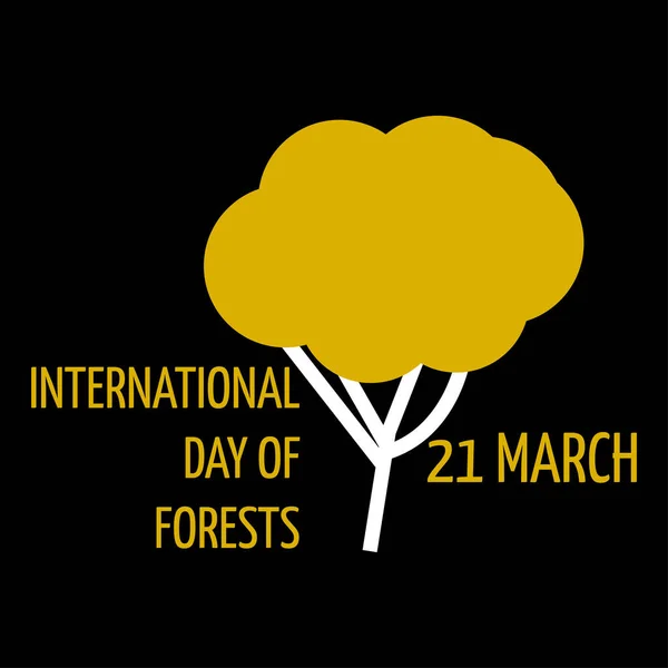 International Forest Day Vector Illustration Für Bild Hintergrund Poster Folge — Stockvektor