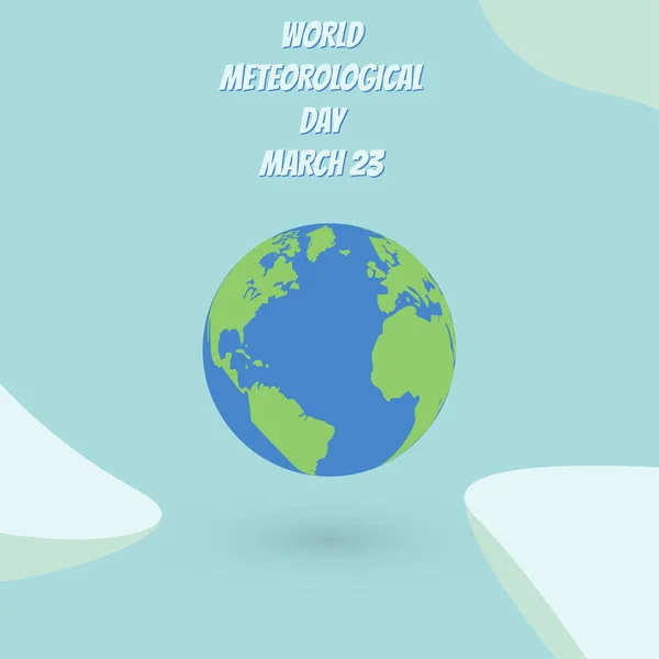 Weltmeteorologischer Tag Vektor Illustration Einfaches Design Passend Für Jedes Poster — Stockvektor
