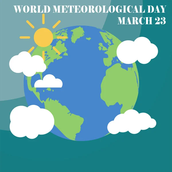 World Meteorological Day Vector Illustration Design Semplice Adatto Qualsiasi Poster — Vettoriale Stock