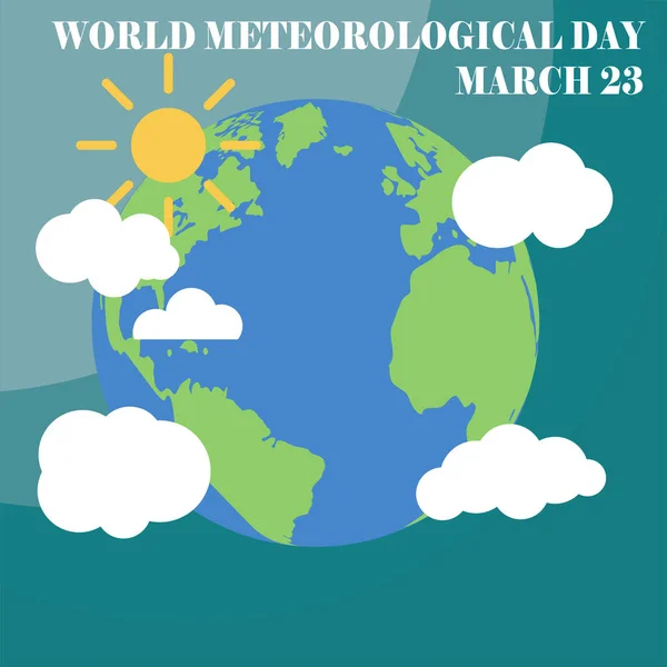 Weltmeteorologischer Tag Vektor Illustration Einfaches Design Passend Für Jedes Poster — Stockvektor