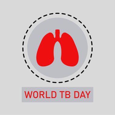 Dünya Tüberküloz Günü Vektör İllüstrasyonu. Geçmişi, tebrik kartları, posterler ve afişler için mükemmel. Basit 10 pound.