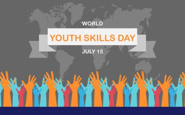 Dünya gençlik becerileri illüstrasyon vektörü, posterler, arka planlar ve afişler için uygun, düzenlemesi kolay, sesi 10